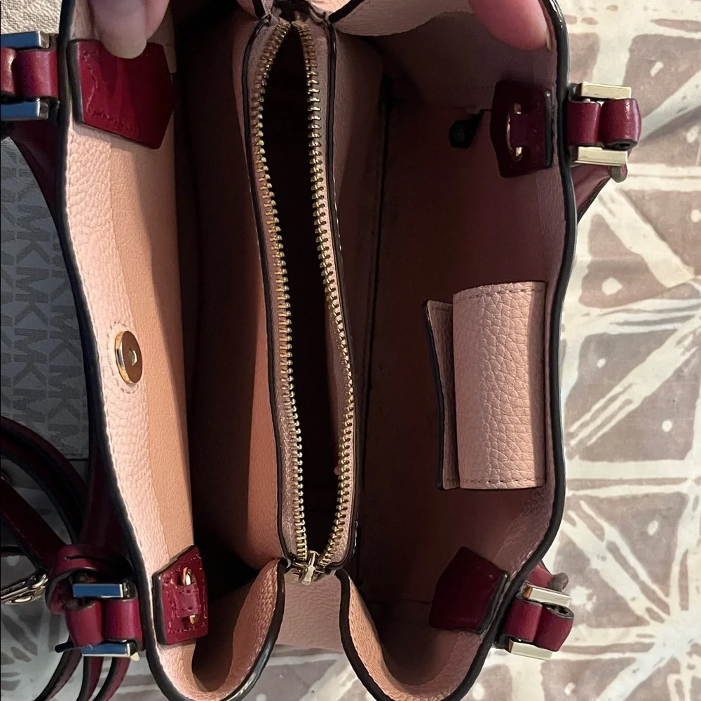 Michael Kors Pink and Cream Satchel Set - Picture 2 of 3